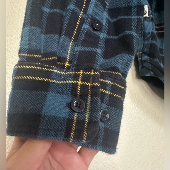 The North Face Arroyo Flannel Shirt Mens Large Blue Plaid Button Up Outdoor - Picture 7 of 8